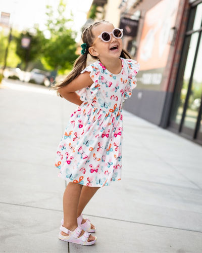 Zoey Ruffle Play Dress - Love Doodle Butterflies #product_type - Bailey's Blossoms