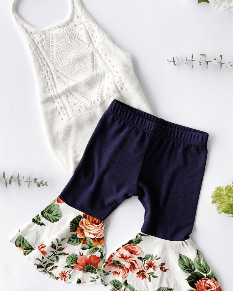 Drake Crochet Halter Romper - Gardenia #product_type - Bailey's Blossoms