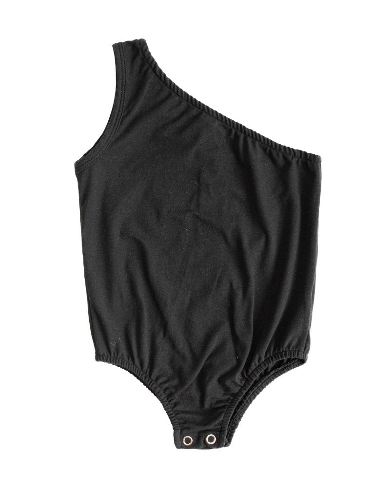 Adley One Shoulder Leotard - Black #product_type - Bailey's Blossoms