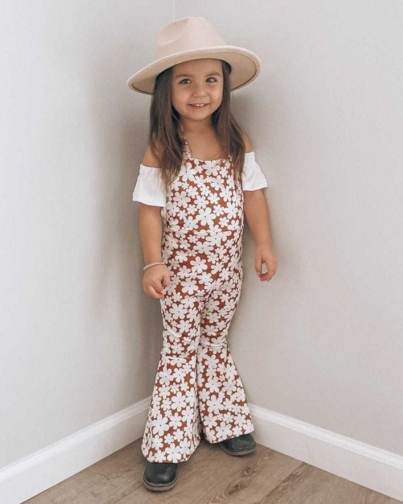 Andi Pleated Bell Bottom Jumpsuit - Flower Child 