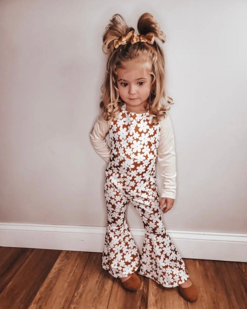 Andi Pleated Bell Bottom Jumpsuit - Flower Child 