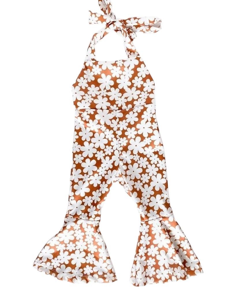 Andi Pleated Bell Bottom Jumpsuit - Flower Child 