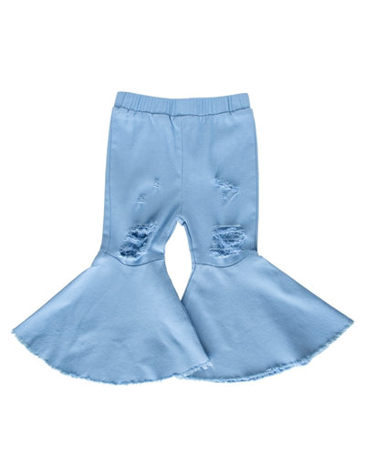 Barbie Pleated Bell Bottoms - Light Wash #product_type - Bailey's Blossoms