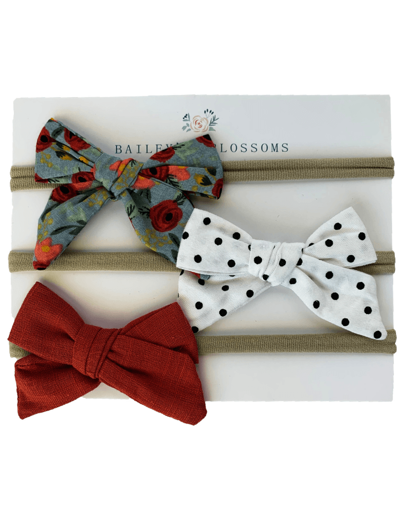 Breeanne Bow Headband Variety Pack - Vintage Polka Dot #product_type - Bailey's Blossoms