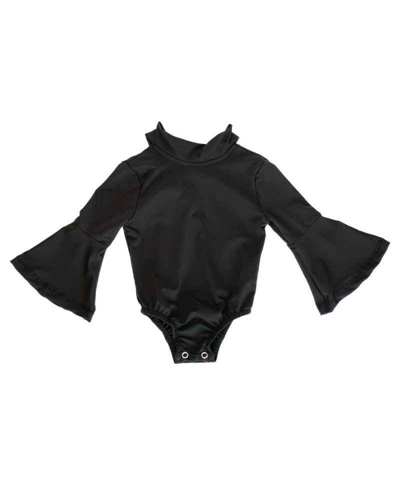 Clover Bell Sleeve Leotard - Black #product_type - Bailey's Blossoms