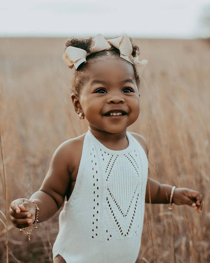 Drake Crochet Halter Romper - Gardenia 