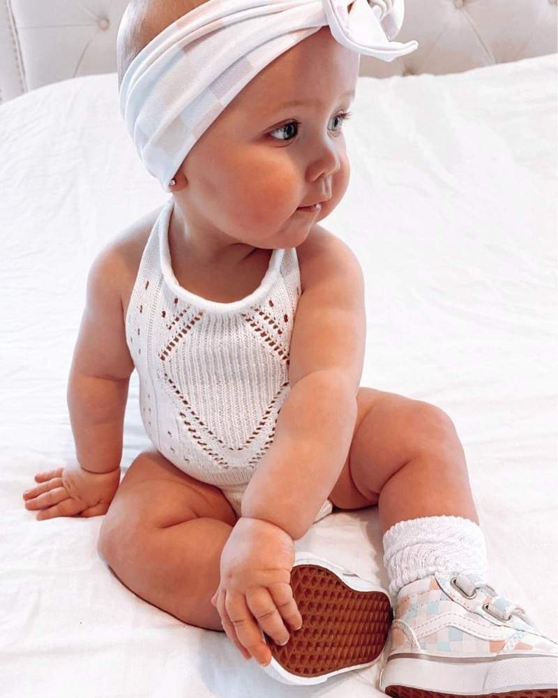 Drake Crochet Halter Romper - Gardenia 