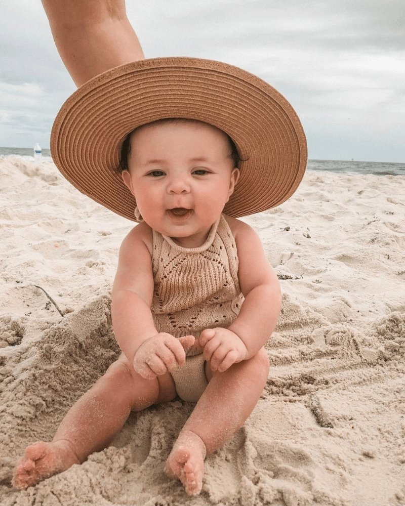 Drake Crochet Halter Romper - Vanilla Cream - Bailey's Blossoms