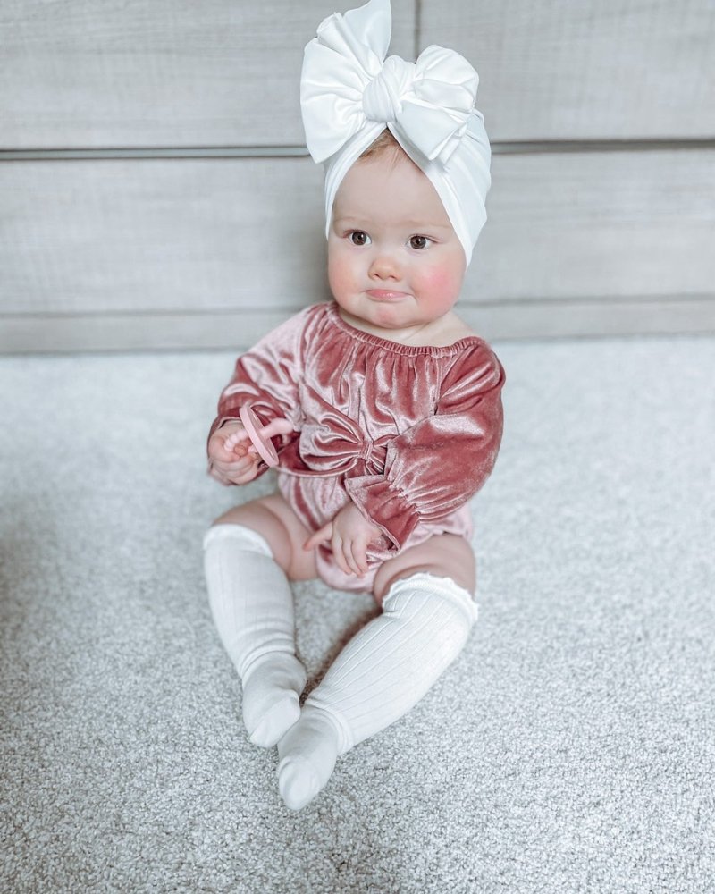 Everly Bow Front Bubble Romper - Rose Velour #product_type - Bailey's Blossoms