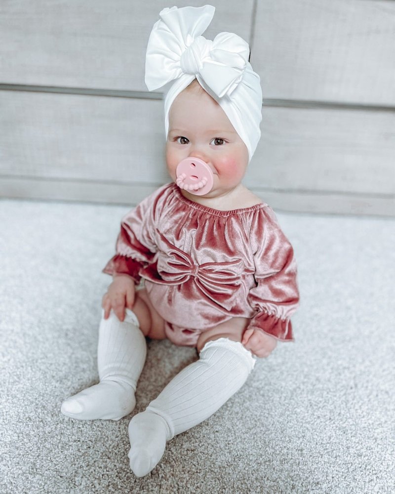 Everly Bow Front Bubble Romper - Rose Velour #product_type - Bailey's Blossoms