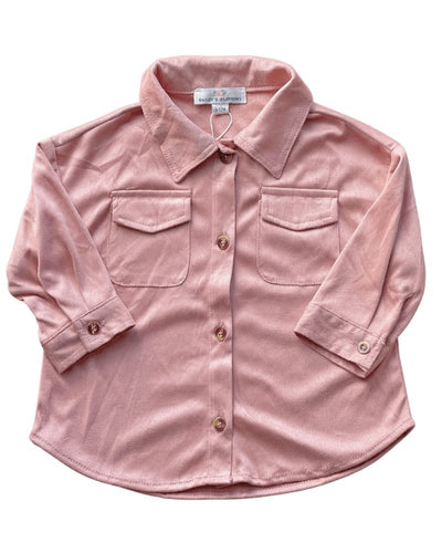Gentry Button Down Suede Shacket - Dusty Mauve #product_type - Bailey's Blossoms