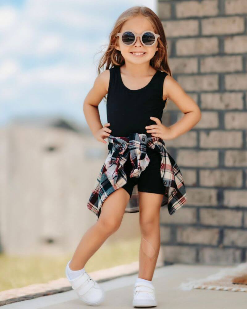 Gigi Bikeshort Romper - Black #product_type - Bailey's Blossoms