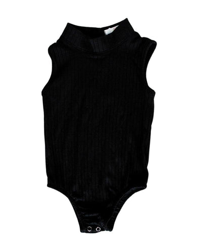 Kenli High Neck Ribbed Leotard - Black #product_type - Bailey's Blossoms
