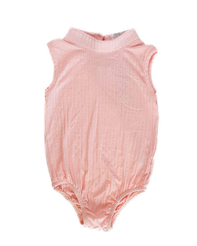 Kenli High Neck Ribbed Leotard - Pretty Pink #product_type - Bailey's Blossoms