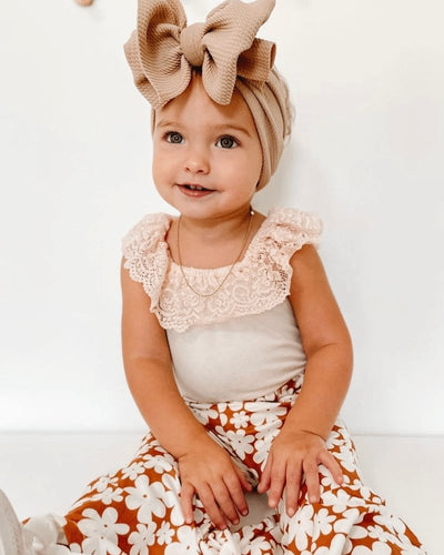 Kenzie Lace Flutter Sleeve Leotard - Vanilla Cream #product_type - Bailey's Blossoms