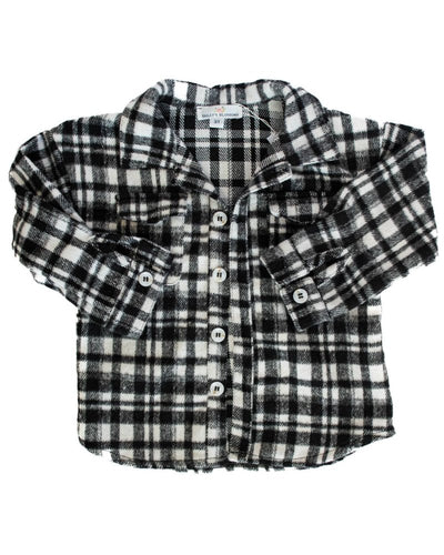 Kinsley Shirt Jacket - Black & White Plaid Twill #product_type - Bailey's Blossoms