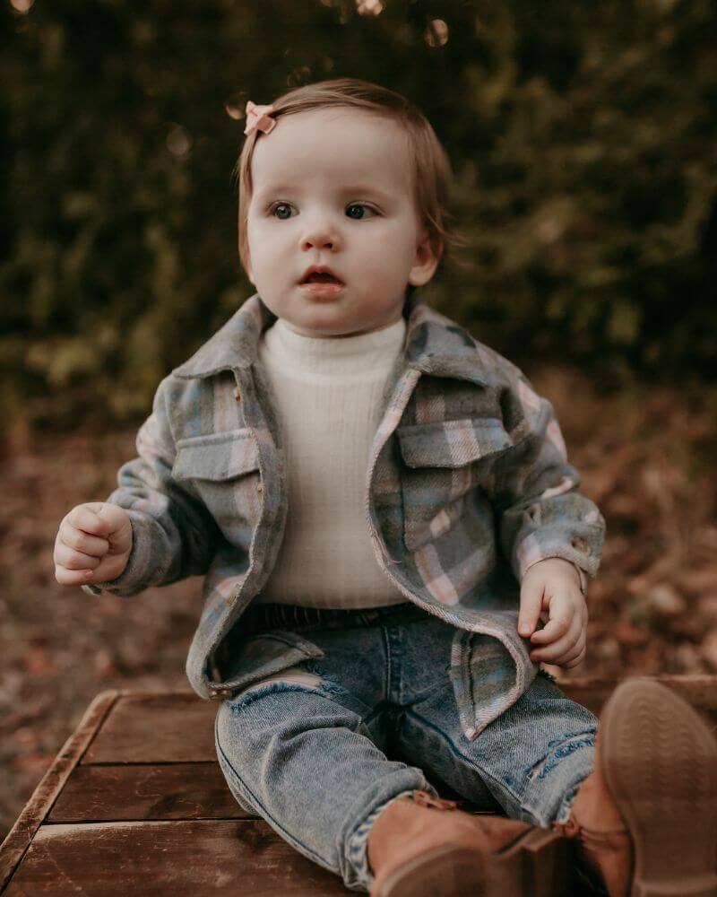 Kinsley Shirt Jacket - Blue Plaid Twill #product_type - Bailey's Blossoms