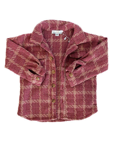 Kinsley Shirt Jacket - Pink Plaid Twill #product_type - Bailey's Blossoms