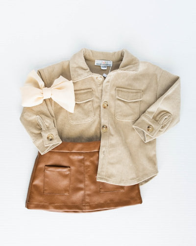 Kinsley Shirt Jacket - Sandrift Corduroy #product_type - Bailey's Blossoms