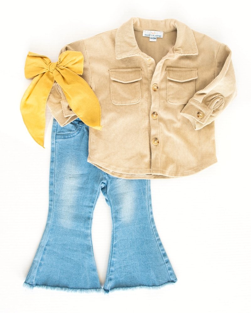 Kinsley Shirt Jacket - Sandrift Corduroy #product_type - Bailey's Blossoms