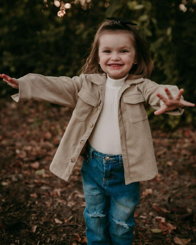 Kinsley Shirt Jacket - Sandrift Corduroy #product_type - Bailey's Blossoms