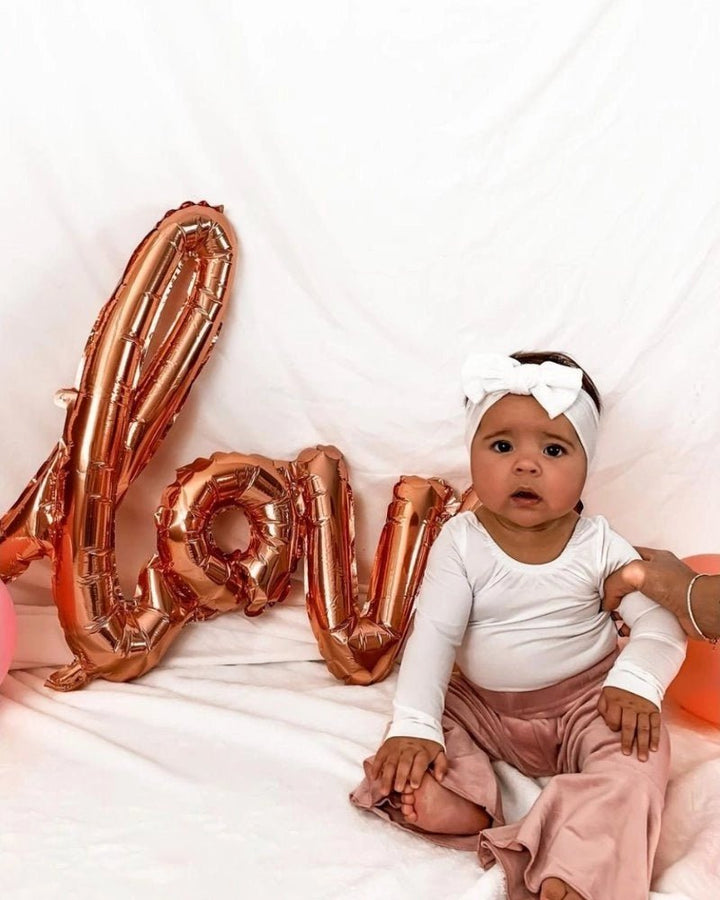 Lina Pleated Velour Bell Bottoms - Lollipop Pink 