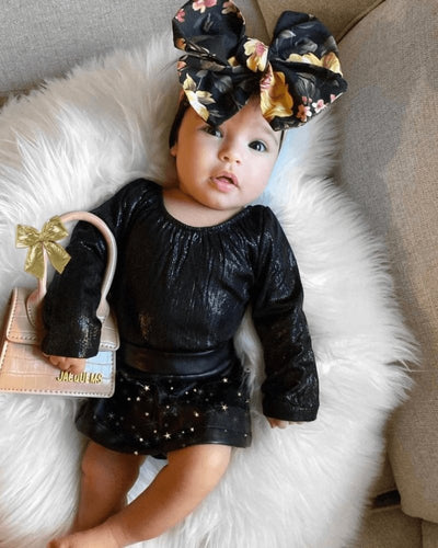 Livee Long Sleeve Leotard - Time-to-Shine Onyx #product_type - Bailey's Blossoms