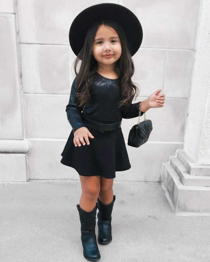 Livee Long Sleeve Leotard - Time-to-Shine Onyx 