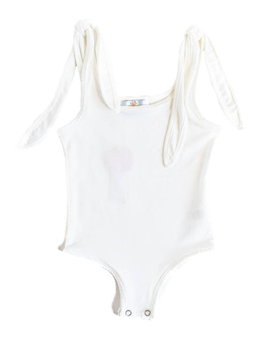 Madden Tie Shoulder Tank Leotard - White #product_type - Bailey's Blossoms