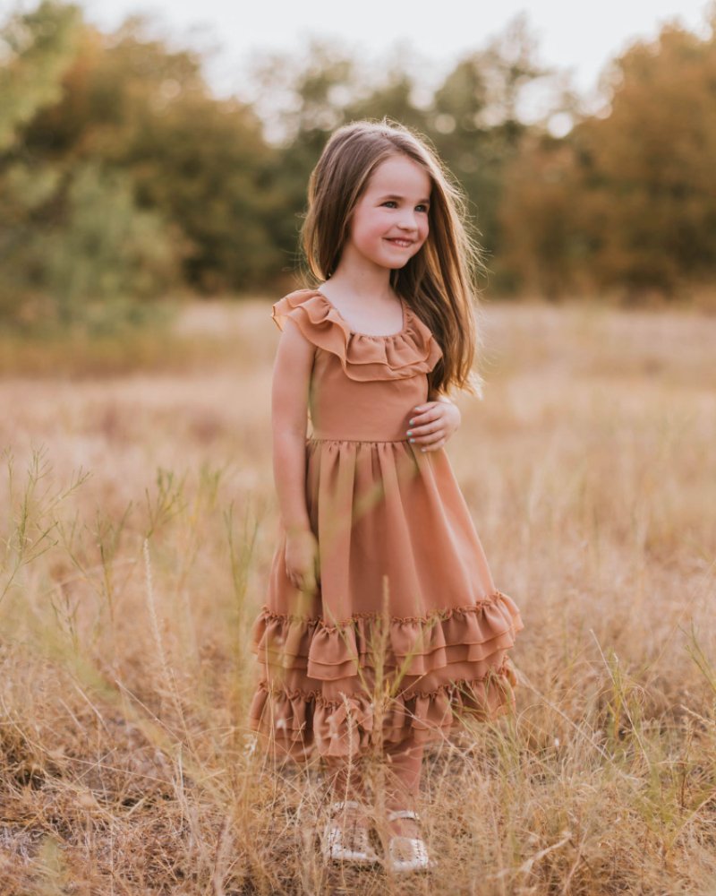 Nellie Ruffle Maxi Dress - Mocha #product_type - Bailey's Blossoms