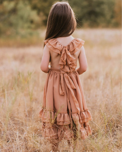 Nellie Ruffle Maxi Dress - Mocha #product_type - Bailey's Blossoms