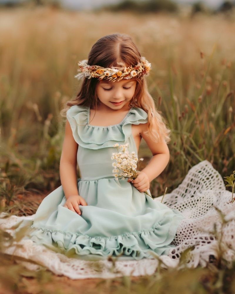 Nellie Ruffle Maxi Dress - Sage 