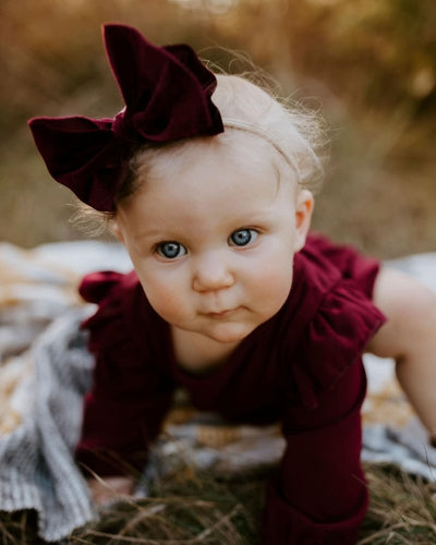 Rhodes Velour Bubble Shorty Romper - Candy Apple Red #product_type - Bailey's Blossoms