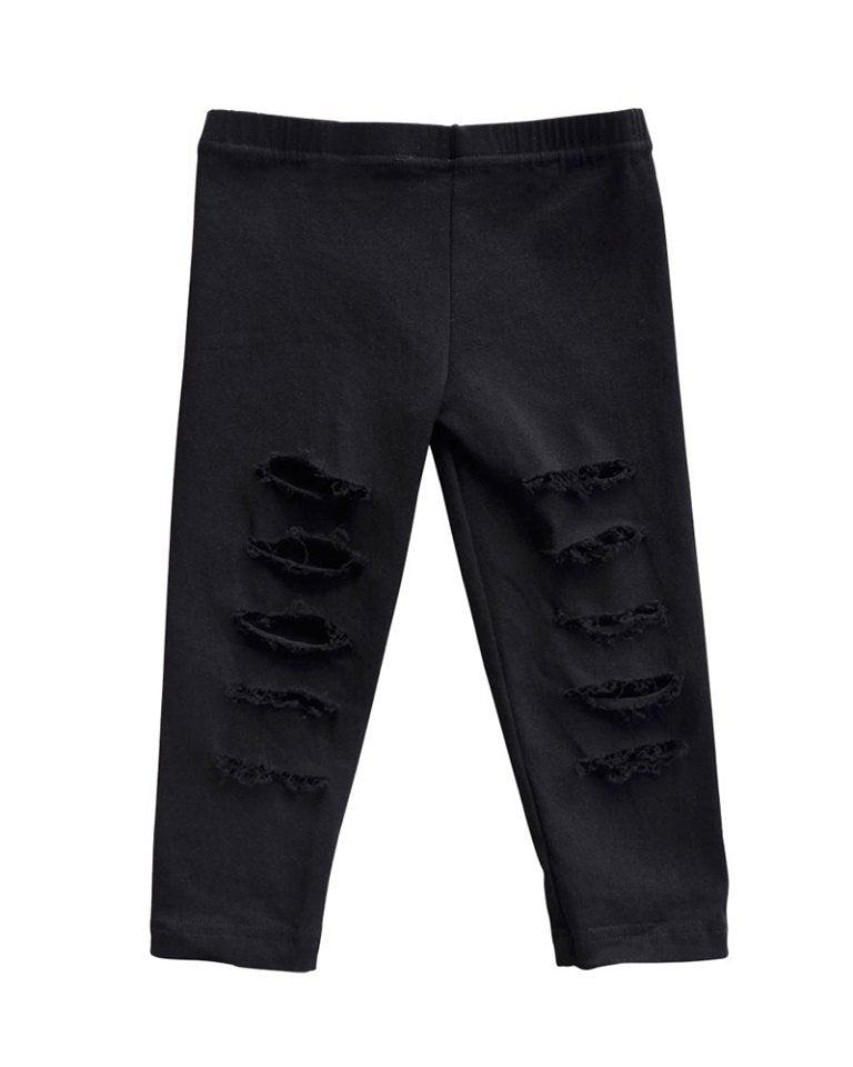 Roxie Slashed Jeggings - Black #product_type - Bailey's Blossoms