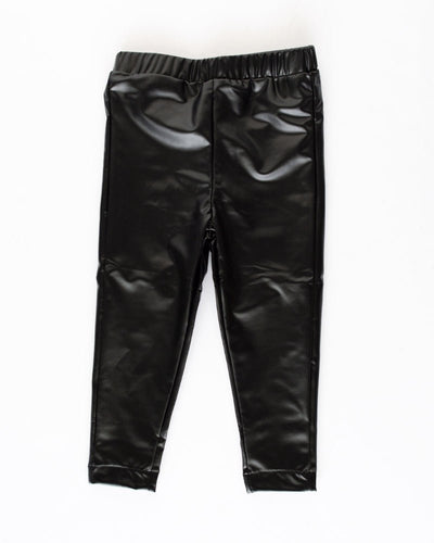 Shannon Stretch Leggings - Faux Black Leather #product_type - Bailey's Blossoms