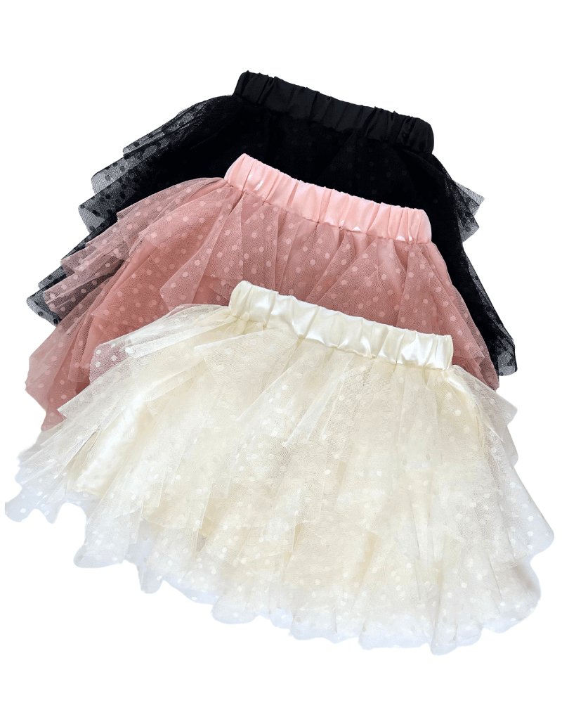 Sherri Twisted Tulle Skirt - Black Dot #product_type - Bailey's Blossoms