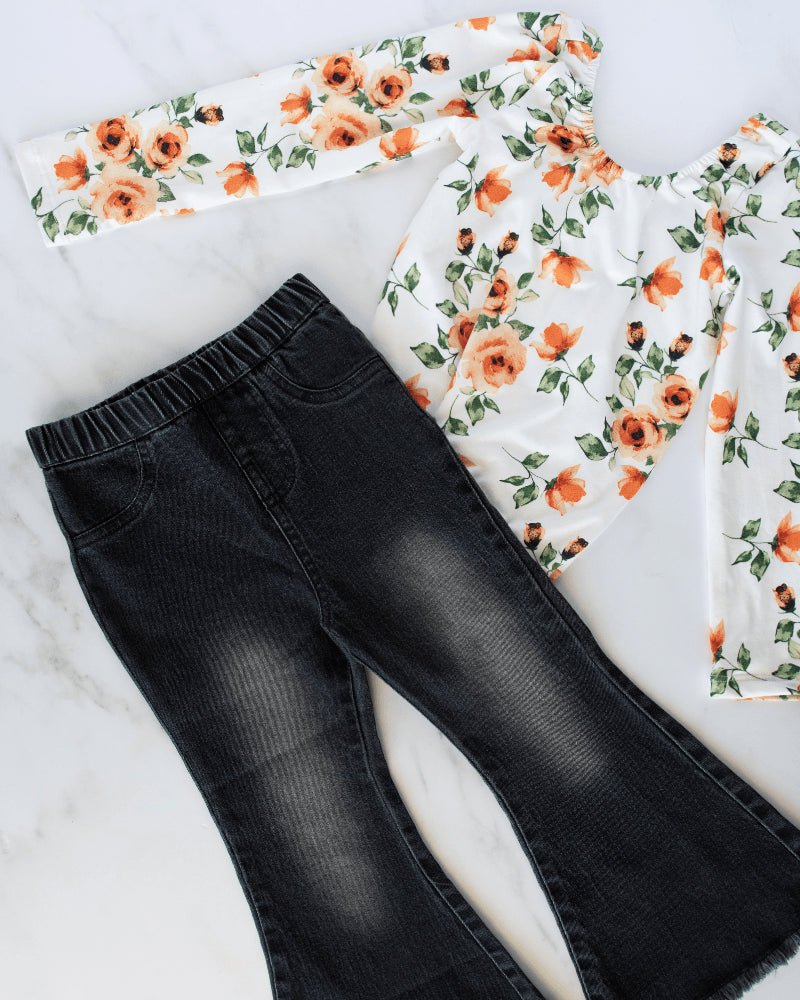 Sophie Denim Bell Bottoms - Black Wash #product_type - Bailey's Blossoms