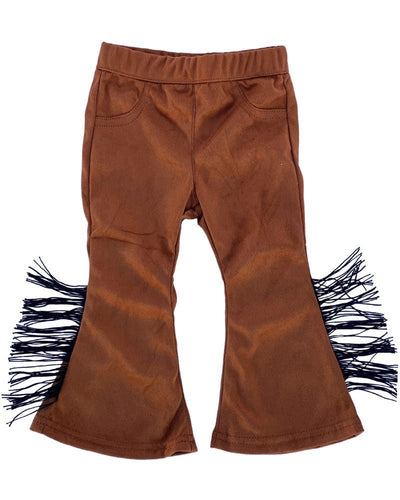 Teddi Flares - Suede Fringe Caramel #product_type - Bailey's Blossoms