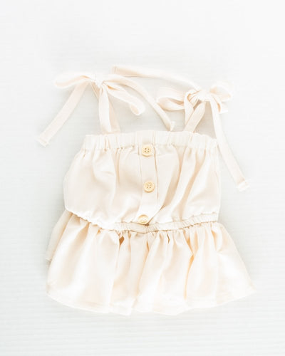 Tera Tie Peplum Top - Ivory #product_type - Bailey's Blossoms
